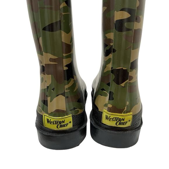 Western Chief Toddler Little Kid Unisex Rain Boot US 13 Green Camo Rubber Boot - Picture 6 of 9